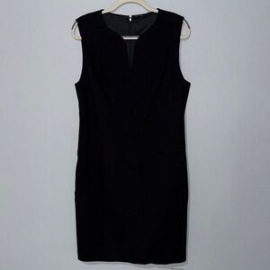 Elegant Black Seam-structured Ponte Sheath Dress by Eli Tahari. Never worn!